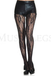 Floral lace pantyhose