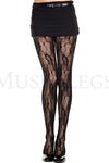 Floral lace pantyhose