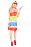 Rainbow Fringe Flapper