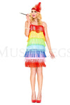 Rainbow Fringe Flapper