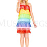 Rainbow Fringe Flapper
