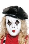 Silence is golden with this full face French mime mask. (Hat not included. )