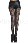 Floral lace pantyhose