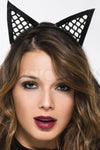 Fishnet cat headband