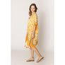 DIONA J TILE PRINT KIMONO ONE SIZE COLOR ORANGE