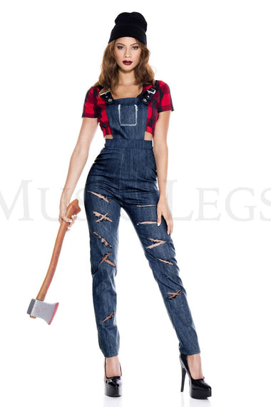 Music Legs Lady Lumberjack Costume