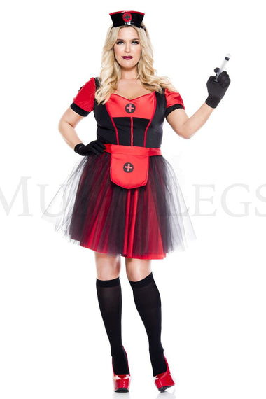 Music Legs Plus Size Night Nurse Costume