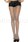 Furry vertical stripes pantyhose
