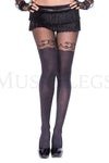 Lacy faux thigh hi spandex tights