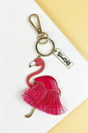 3.5 INCHES FLAMINGO WITH STAND TALL KEYCHAIN