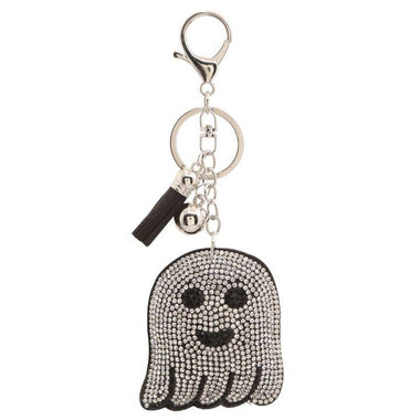 Ghost Halloween Rhinestone Keychain