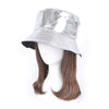 DIONA J METALLIC SHINY BUCKET HAT COLOR SILVER