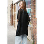 DIONA J STYLISH FASHIONABLE SOLID KIMONO CARDIGAN ONE SIZE COLOR BLACK