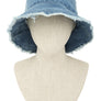 Distressed Denim NY Bucket Hat with Adjustable Wired Brim Stylish, Durable, and Customizable Fit for Men and Women