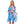 DIONA J FLORAL PRINTED SILKY KIMONO ONE SIZE COLOR BLUE