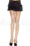 Heart and star print pantyhose