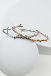 METAL CUFF LEAVES BRANCH BRACELET