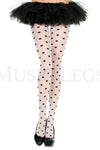 Polka dot print spandex pantyhose