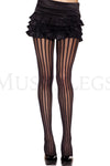 Pin striped sheer pantyhose