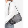 DIONA J ICONIC STUDDED FASHION SHOULDER BAG COLOR BLACK