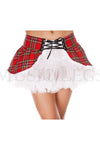 Mesh tulle with removable crisscross plaid wrap