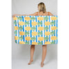 DIONA J 2 IN 1 PINEAPPLE BEACH TOWEL TOTE BAG COLOR BLUE