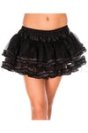 Lace trim mesh petticoat