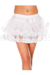Lace trim mesh petticoat