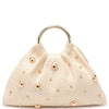 WOVEN STRAW STUD HARPER EVENING BAG COLOR NATURAL