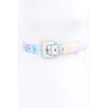 DIONA J HOLOGRAPHIC PLUSSIZE FASHION BELT COLOR SILVER