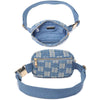 DIONA J WOVEN TEXTURED PATTERN NALA BELT BAG COLOR DENIM