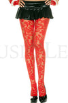 Woven floral design spandex pantyhose