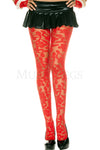 Woven floral design spandex pantyhose