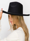 Vegan Felt Panama Upturned Brim HAT FOR WOMEN