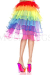Rainbow long back tulle