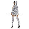 Doggy Dalmatian Mini Dress 3 Pc Black & White Sppoted Halloween Costume Size M/L