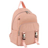 DIONA J FASHION NYLON TEXTURED BUCKLE ZIPPER BACKPACK COLOR NUDE