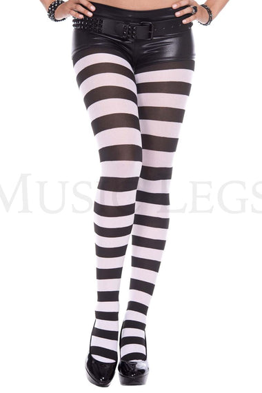 Wide striped tights