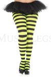 Plus size wide striped tights