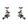 Halloween Witch Broom Dangle Earring
