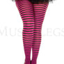 Plus size striped tights