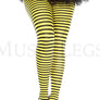 Plus size striped tights