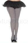 Plus size striped tights