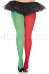 Plus size opaque jester tights