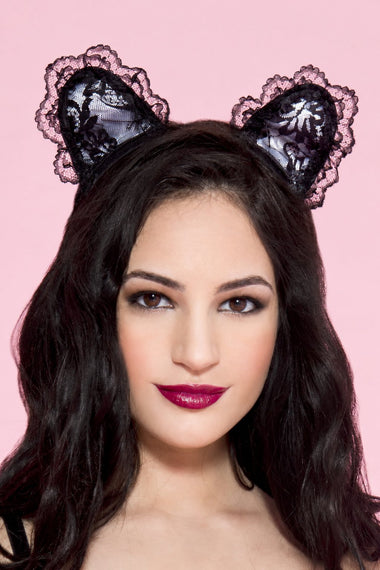 Music Legs Ruffle Lace Ear Headband