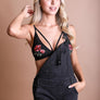 Rose Embroidery Strappy Bralette Top