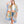 DIONA J HAND DRAWN WATERCOLOR TROPICAL LEAVES KIMONO ONE SIZE COLOR BLUE