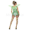 Fantasy Fairy Pc Leaf Handkerchief Hem Crop Women's Green Costume Set Size XS