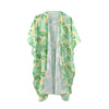 DIONA J FRONT ROPE FLOWER KIMONO ONE SIZE COLOR GREEN