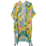 DIONA J  PALM LEAF PRINT KIMONO ONE SIZE COLOR YELLOW